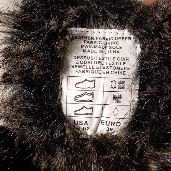 Pajar Black Winter Rain Boots with Fur Trim - Picture 6 of 9